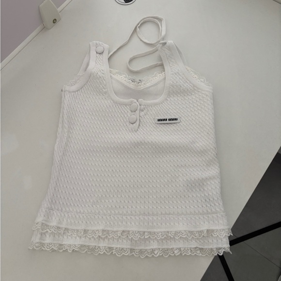 Miu Miu Tops - MIU MIU white tank top